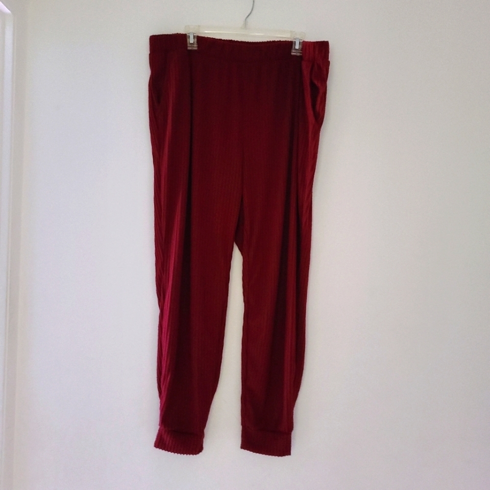 NEW CURVY SENSE burgundy PANTS